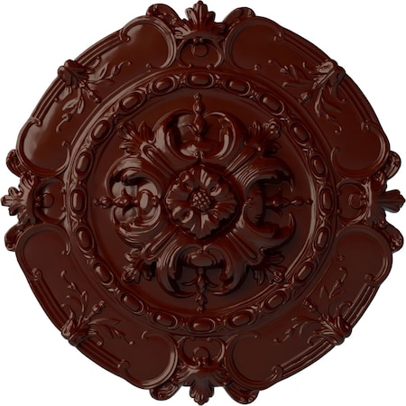 Ekena Millwork Southampton Ceiling Medallion, Hand-Painted Brushed Mahogany, 16 1/2"OD x 2 3/8"P CM16SOBMF